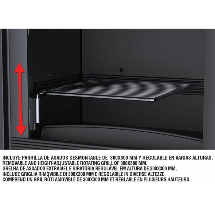 Inserto Camino Doppia Combustione 611x581 Bronpi Paris-55 Refrattario 9.5 KW