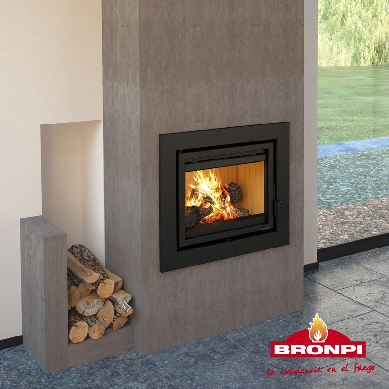 Inserto Camino Doppia Combustione 756x652 Bronpi Florida Refrattario 14 KW
