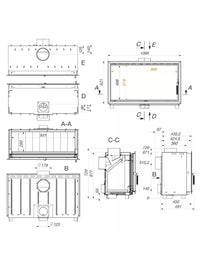 Inserto per camino a cassetta - Into 100х62 ECO