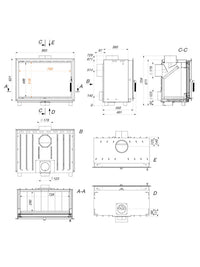 Inserto per camino a cassetta - Into 80х62 ECO