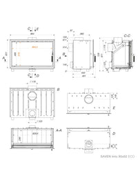 Inserto per camino a cassetta - Into 90х62 ECO