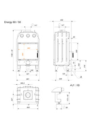 Inserto per camino a legna - Energy 60x50 (14,5 kW) ECO