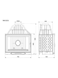 Inserto Stufa A Legna - W8 (17,5 KW) ECO