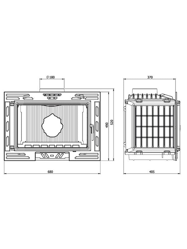 Inserto Stufa A Legna - W9 (9,8 KW) ECO