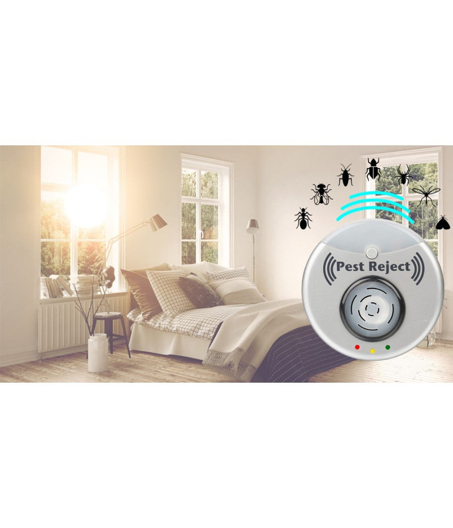 Insetticida Repellente Elettrico Ad Ultrasuoni Scaccia Insetti Roditori Blatte         