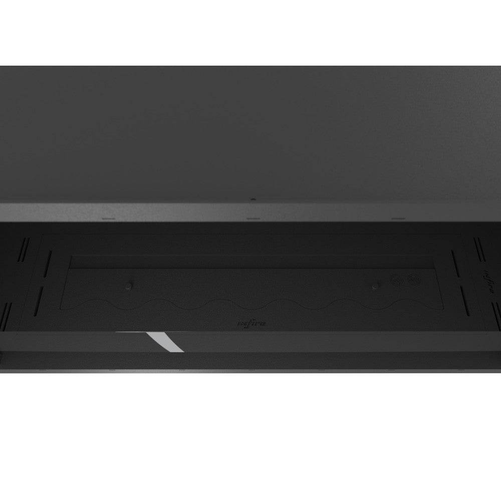 Caminetto a Bioetanolo Inside Black 1000 da Incasso - Nero Opaco, con Vetro, Bruciatore 3L, Design Moderno