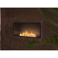 Caminetto a Bioetanolo Inside Black 1000 da Incasso - Nero Opaco, con Vetro, Bruciatore 3L, Design Moderno