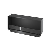 Caminetto a Bioetanolo Inside Black 1200 da Incasso - Nero Opaco, con Vetro, Bruciatore 4L, Design Moderno