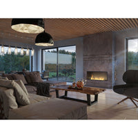 Caminetto a Bioetanolo Inside Black 1200 da Incasso - Nero Opaco, con Vetro, Bruciatore 4L, Design Moderno