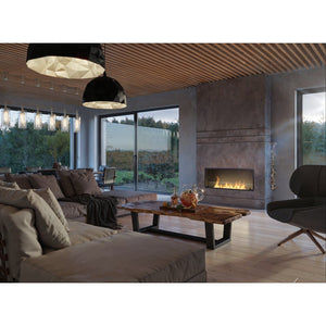 Caminetto a Bioetanolo Inside Black 1200 da Incasso - Nero Opaco, con Vetro, Bruciatore 4L, Design Moderno