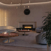 Caminetto a Bioetanolo Inside Black 1500 da Incasso - Nero Opaco, con Vetro, Bruciatore 5L, Design Moderno