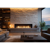 Caminetto a Bioetanolo Inside Black 2000 da Incasso - Nero Opaco, con Vetro, Bruciatore 6L, Design Moderno