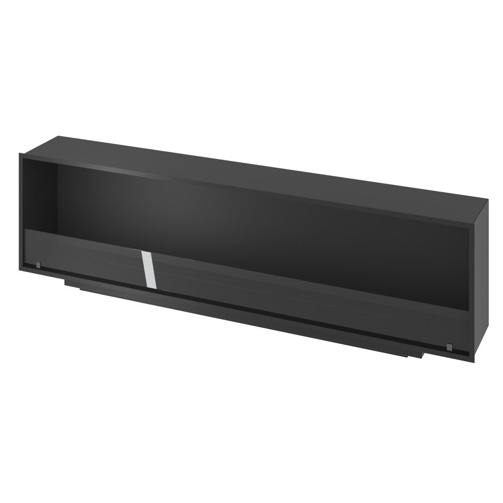 Caminetto a Bioetanolo Inside Black 2000 da Incasso - Nero Opaco, con Vetro, Bruciatore 6L, Design Moderno