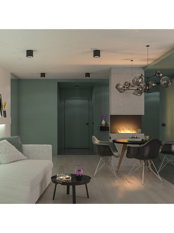 Caminetto a Bioetanolo Da Incasso di Design C800 V1 con Vetro Aperto su 3 Lati Bruciatore da 0,7 Litri