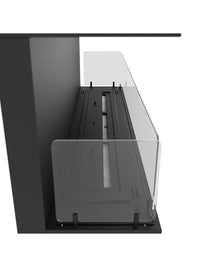 Caminetto a Bioetanolo Da Incasso di Design C1200 V.3 con Vetro Aperto su 3 Lati Bruciatore da 3 Litri