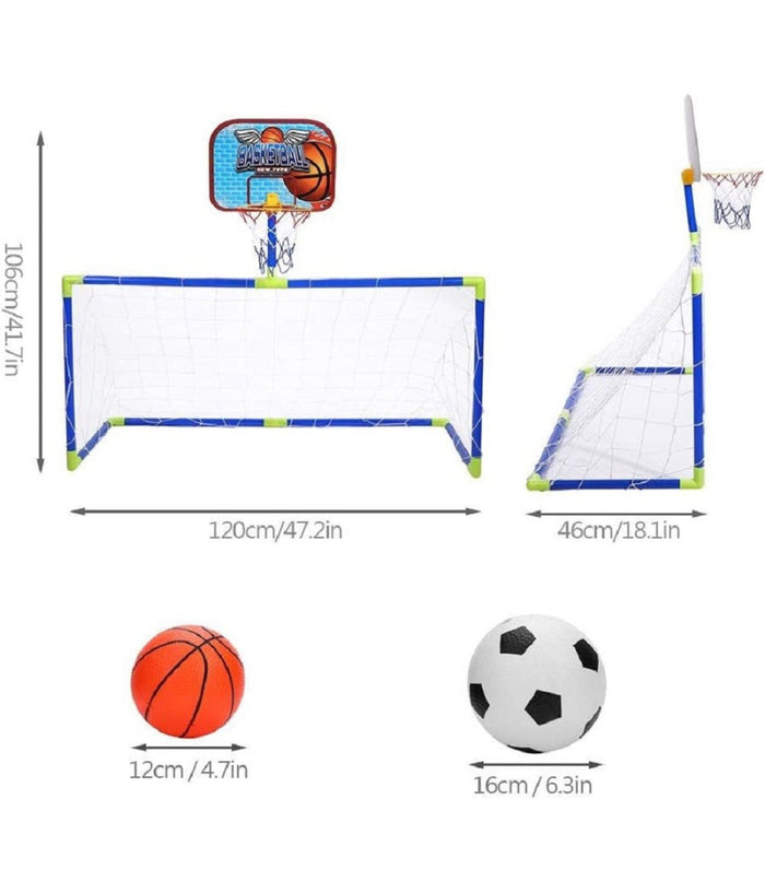 Insieme Sport Di Pallacanestro Calcio Pieghevole Portatile Bambini Pompa Regalo         