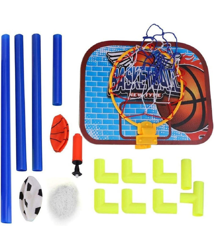Insieme Sport Di Pallacanestro Calcio Pieghevole Portatile Bambini Pompa Regalo         
