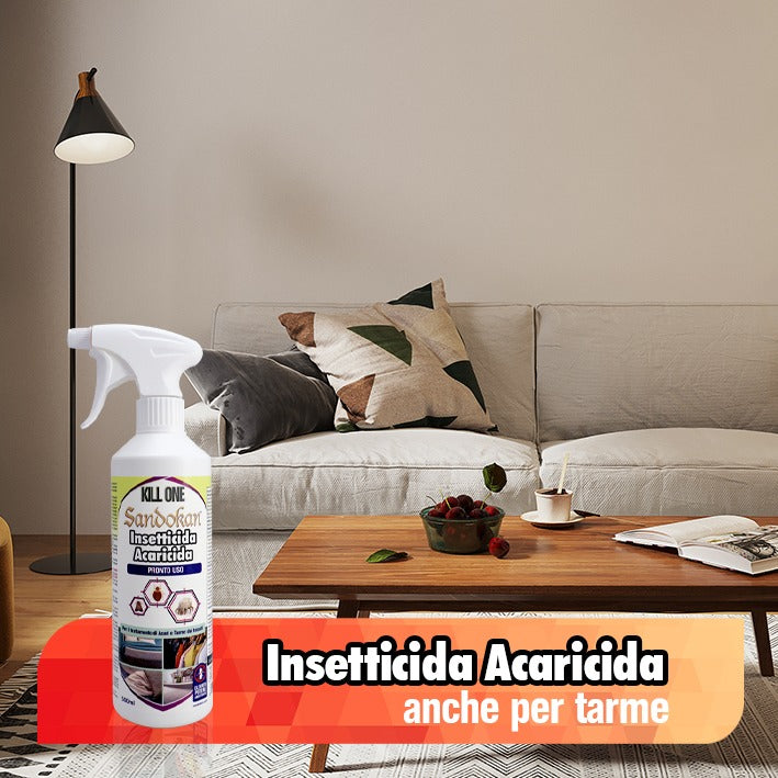 Insetticida Acaricida anche per Tarme dei vestiti in armadio Formato 500 ml- 2 Pezzi
