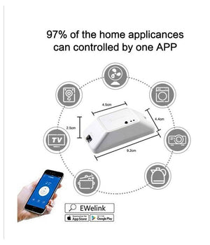 Interruttore 10a Wifi Sonoff Casa Compatibile Amazon Alexa Google Home Basicr3         