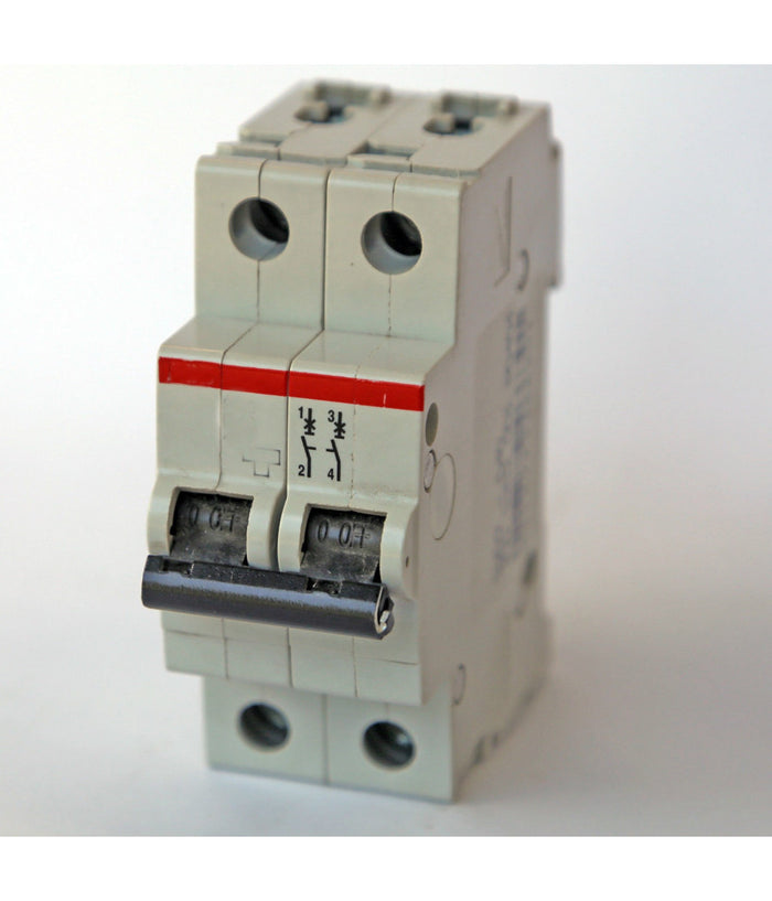 Interruttore Automatico Magnetotermico 2 Modulo Din 16a Per Quadro Elettrico         