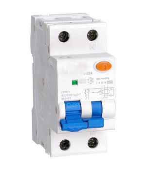 Interruttore Automatico Magnetotermico Differenziale 2 Modulo Din 25a Per Quadro         