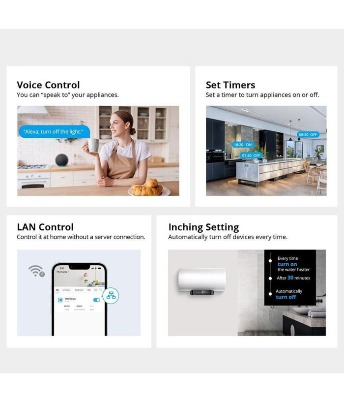 Interruttore Intelligente Misuratore Di Consumo Wifi Smart Switch Sonoff Powr316         