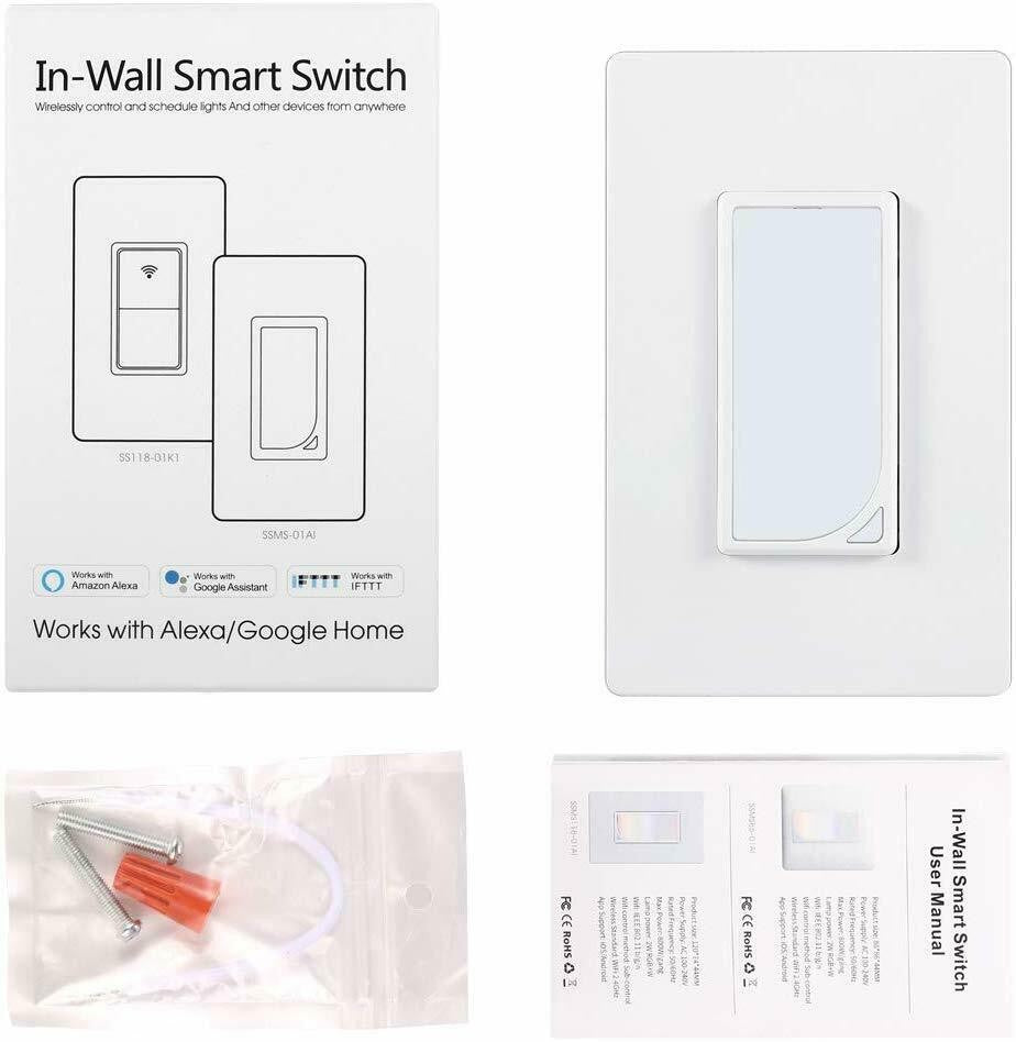 Interruttore Luce Notturna WIFI dimmer RGB integrata 10A Alexa Google Home IFTTT - ZENCOCCO