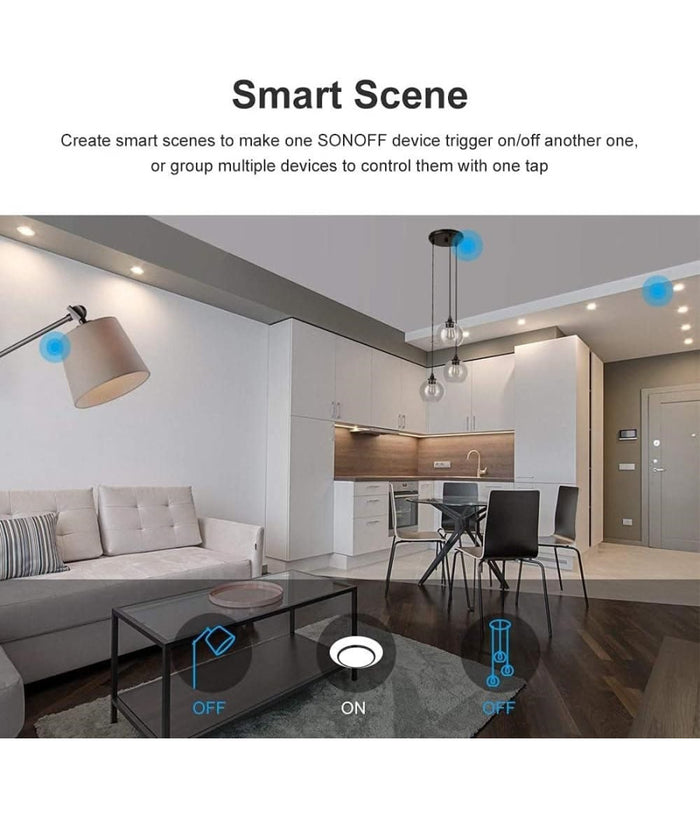 Interruttore Luce Parete Smart Home Touch Wireless Wifi A 1 Canale Sonoff T0us1c         