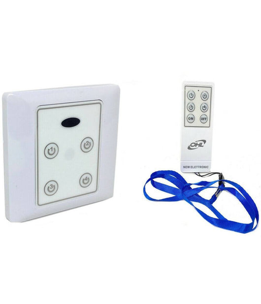 Interruttore Luci Led Con Telecomando Wireless Controllo Remoto 4 Canali 220v         