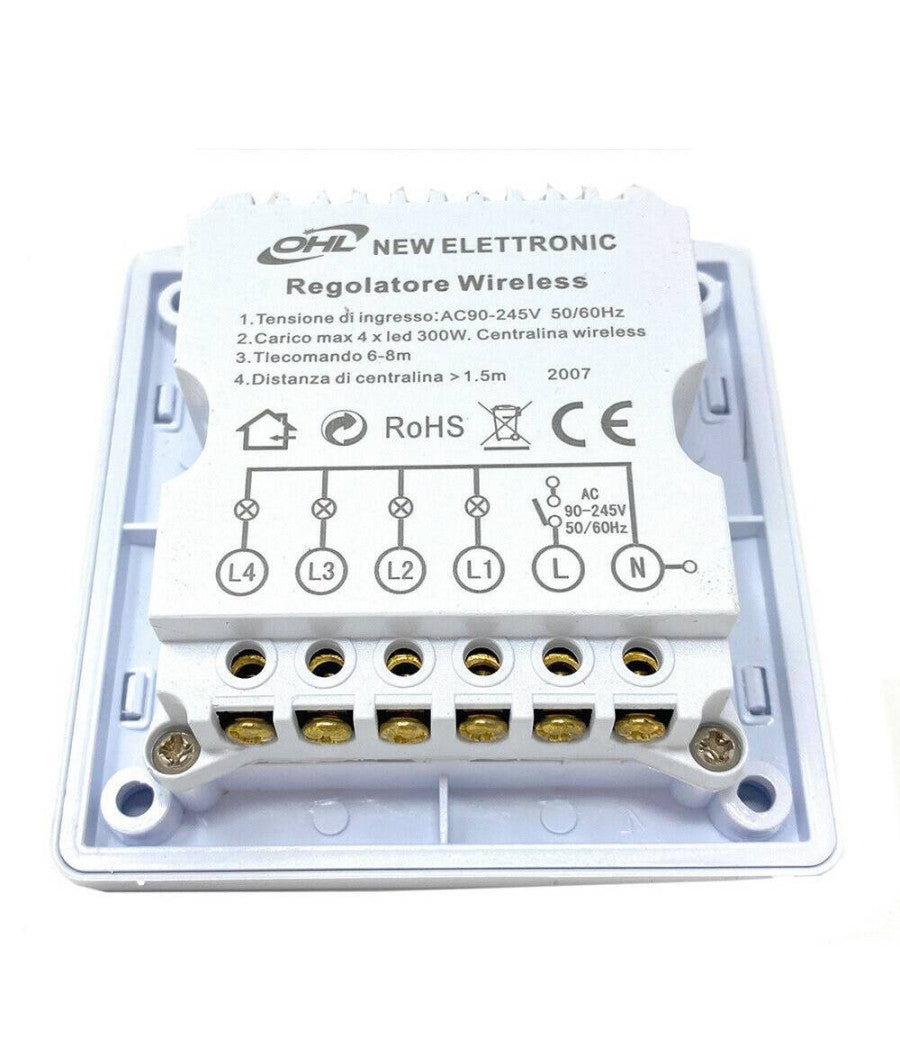 Interruttore Luci Led Con Telecomando Wireless Controllo Remoto 4 Canali 220v         