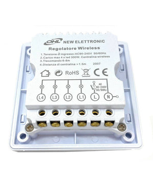 Interruttore Luci Led Con Telecomando Wireless Controllo Remoto 4 Canali 220v         