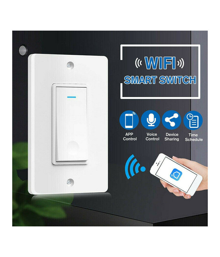 Interruttore Luci Smart Wifi Compatibile Con Alexa Google Ifttt Controllo Vocale         