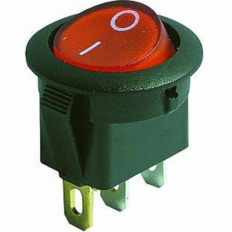 Interruttore Luminoso Unipolare Rosso 3C 16A 17mm ferri da stiro e macchina del  - UNIVERSALE