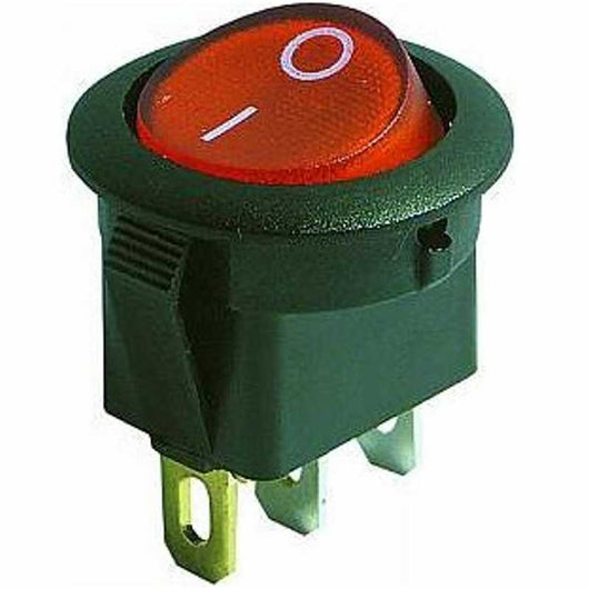 Interruttore Luminoso Unipolare Rosso 3C 16A 17mm ferri da stiro e macchina del  - UNIVERSALE