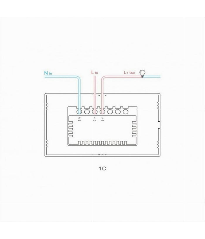 Interruttore Sonoff Smart 1 Canale Controller Wifi Placca Touch Domotica T2us1c         