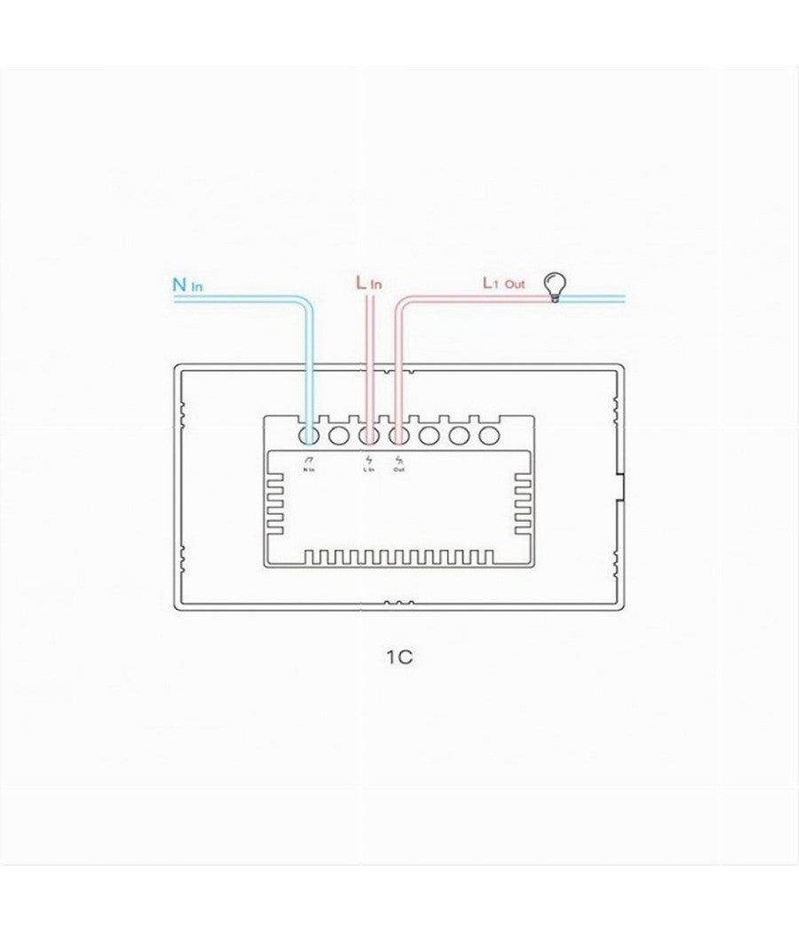 Interruttore Sonoff Smart 1 Canale Controller Wifi Placca Touch Domotica T2us1c         