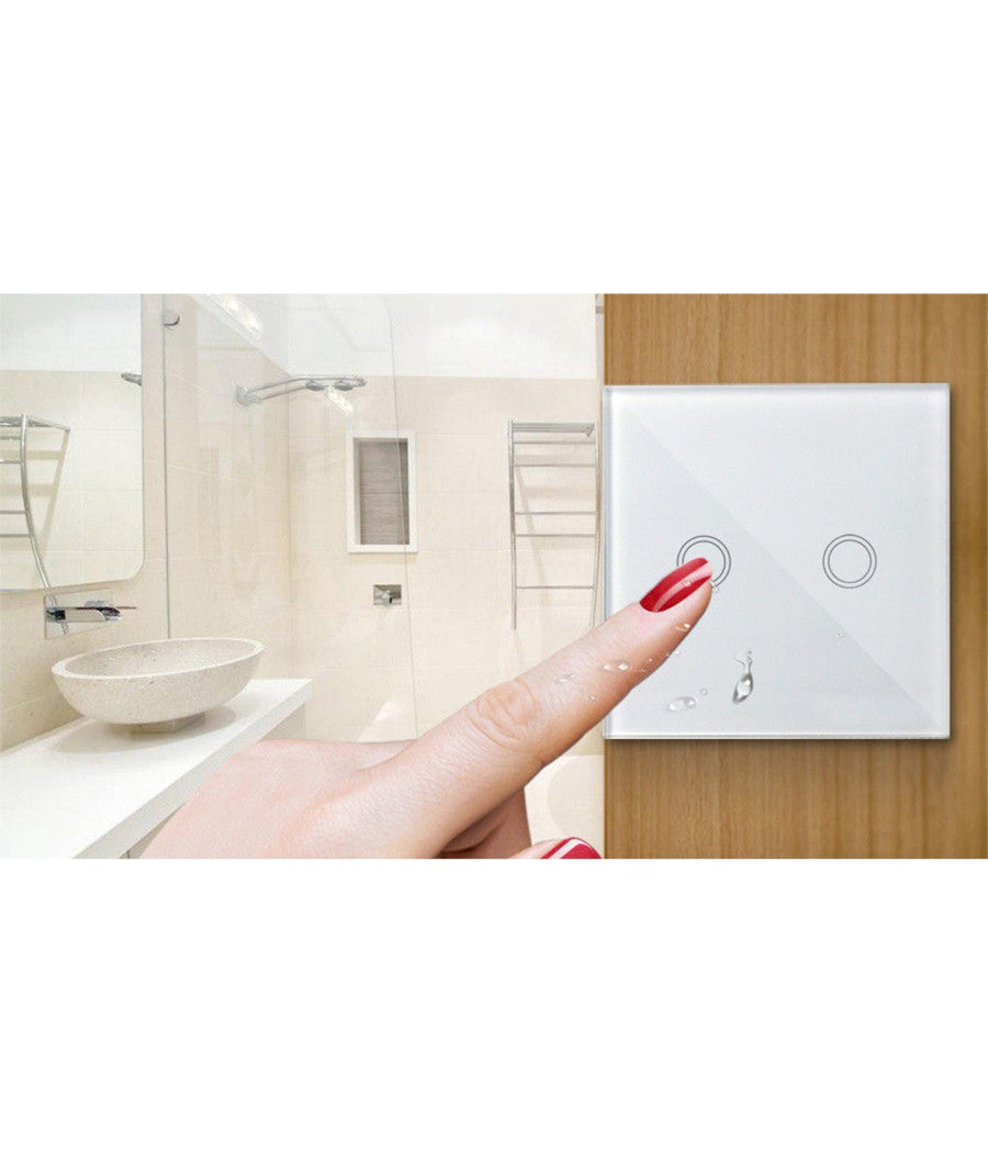 Interruttore Touch Pulsanti In Vetro Temperato Ad Incasso Placchetta 503 1 A 4   -1 Foro     -