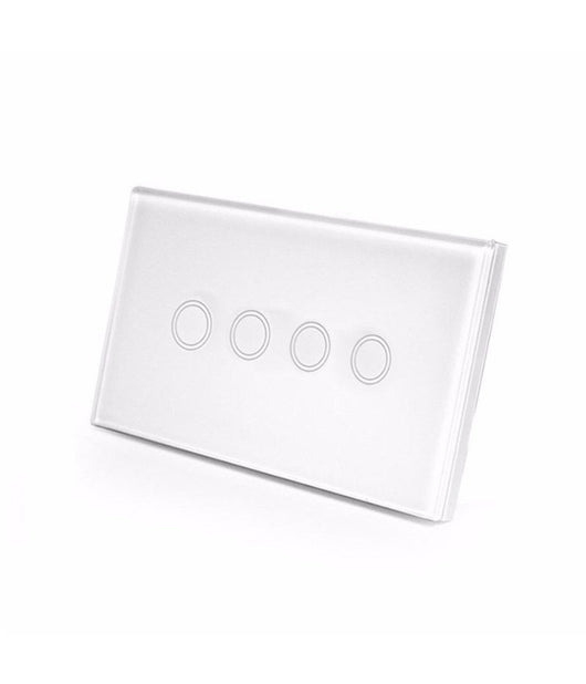 Interruttore Touch Pulsanti In Vetro Temperato Ad Incasso Placchetta 503 1 A 4   -4 Fori     -