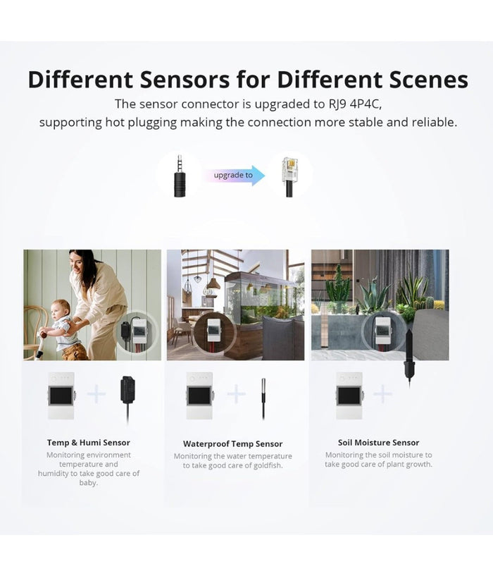 Interruttore Wifi Intelligente Th Elite 20a Per Temperatura Umidità  Sonoff Thr320d         