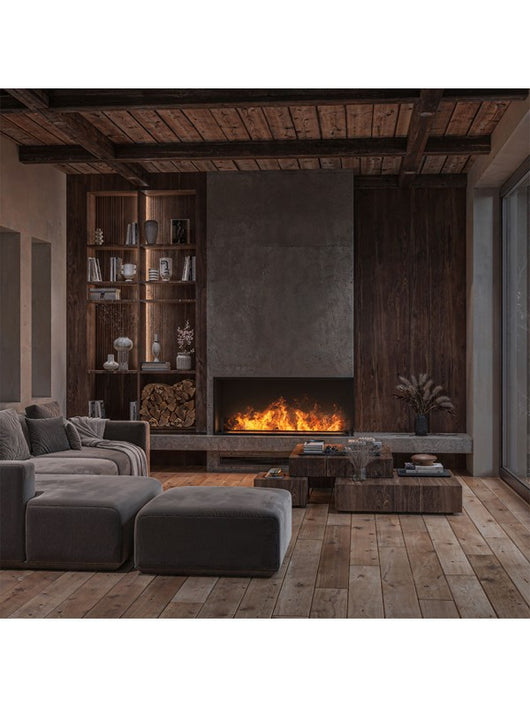 INVAPO CORNER 1200 - Camino a vapore acqueo a LED multicolore angolare apertura destra