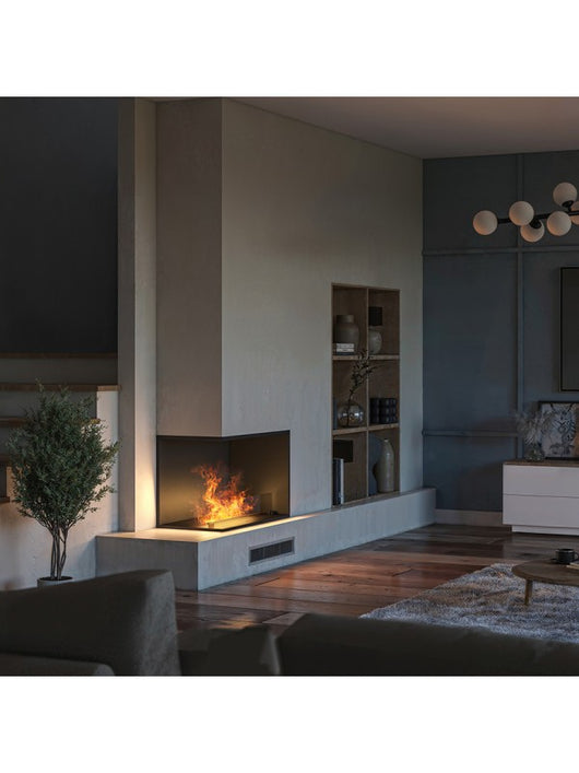 INVAPO CORNER 800 - Camino a vapore acqueo a LED multicolore angolare apertura sinistra