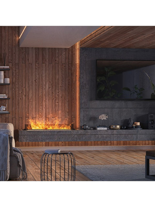 Camino Bruciatore da incasso a vapore acqueo a LED multicolore con riempimento automatico 120 cm INVAPO INSERT