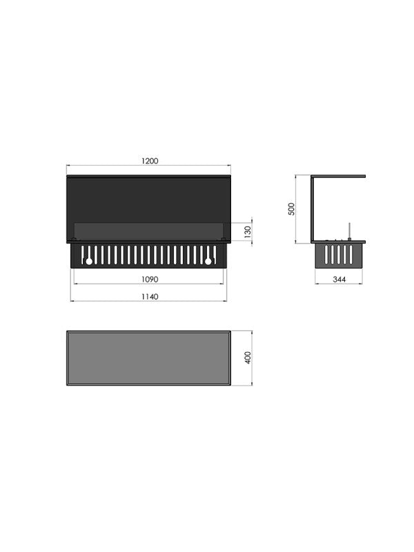 INVAPO INSIDE C 1200 - Camino a vapore acqueo a LED multicolore