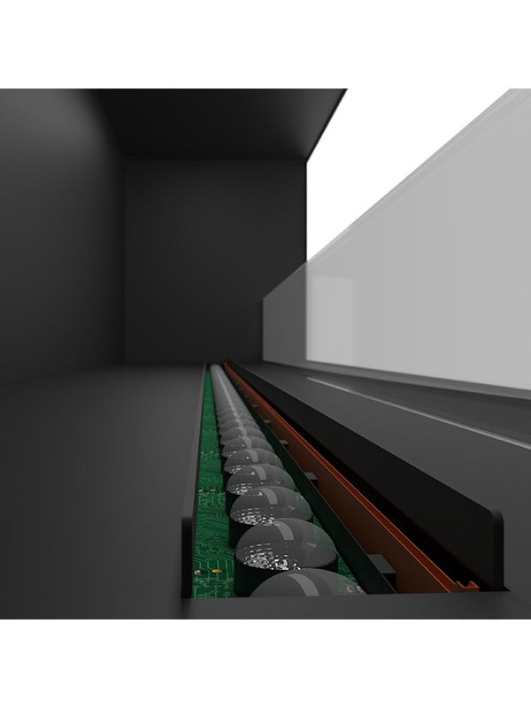 Camino a vapore acqueo a LED multicolore 180 cm INVAPO INSIDE con riempimento automatico