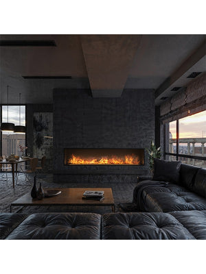 Camino a vapore acqueo a LED multicolore 220 cm INVAPO INSIDE con riempimento automatico