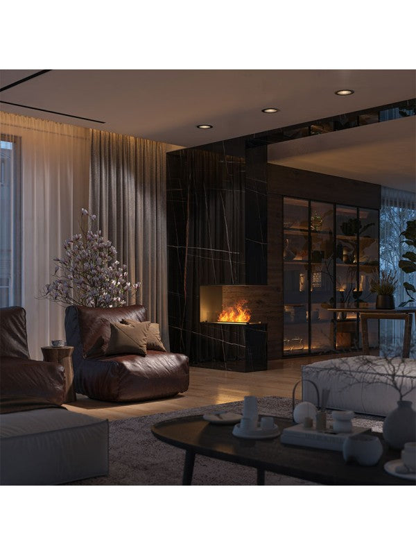 INVAPO U800 - Camino a vapore acqueo a LED multicolore trifacciale