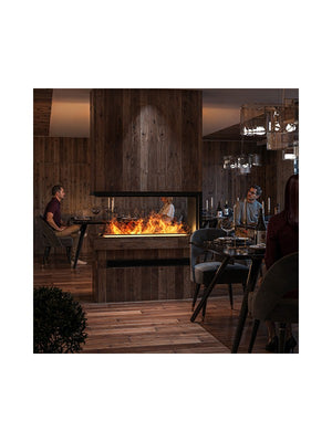 INVAPO U1200 - Camino a vapore acqueo a LED multicolore trifacciale con riempimento automatico