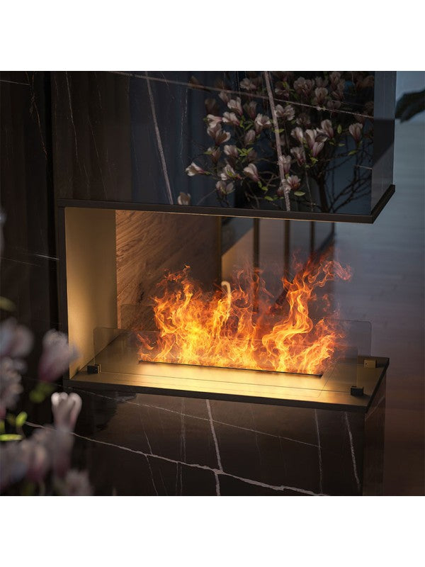 INVAPO U800 - Camino a vapore acqueo a LED multicolore trifacciale