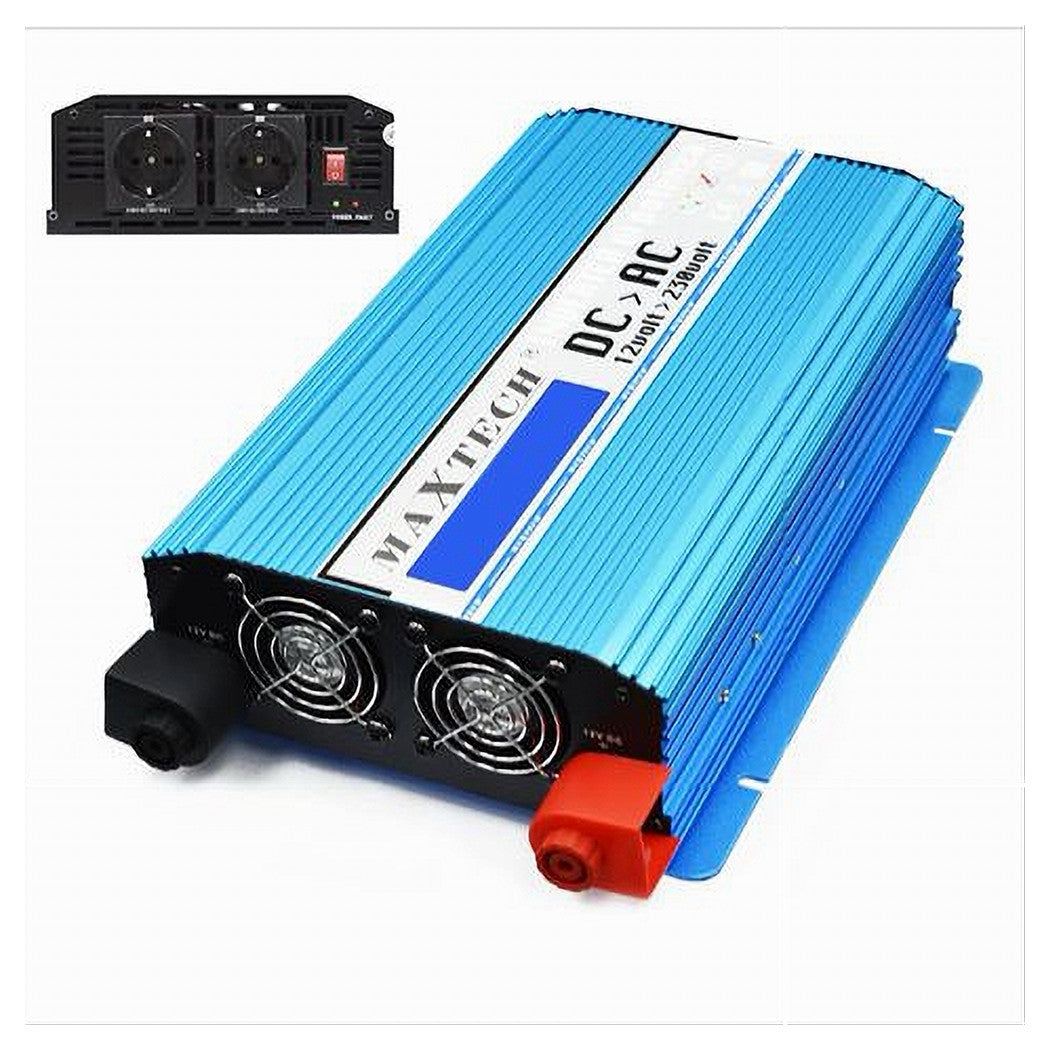 Inverter 12v A 230v Camper Auto 1000w Di Potenza Onda Sinusoidale Hn1000-12v Maxtech         