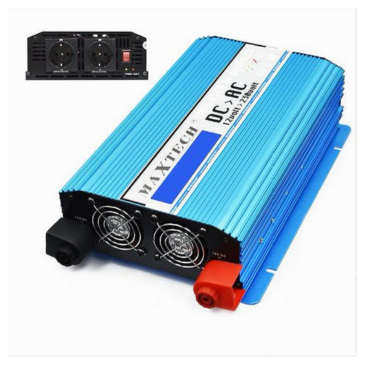 Inverter Di Potenza 1500w Da 12v A 230v Onda Sinusoidale Auto Maxtech Hn1500-12v         